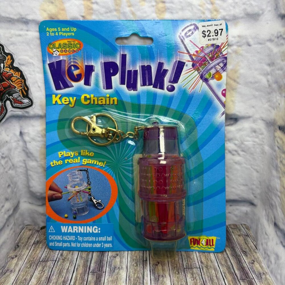 KER PLUNK! KEYCHAIN GAME MIB Made in 2000